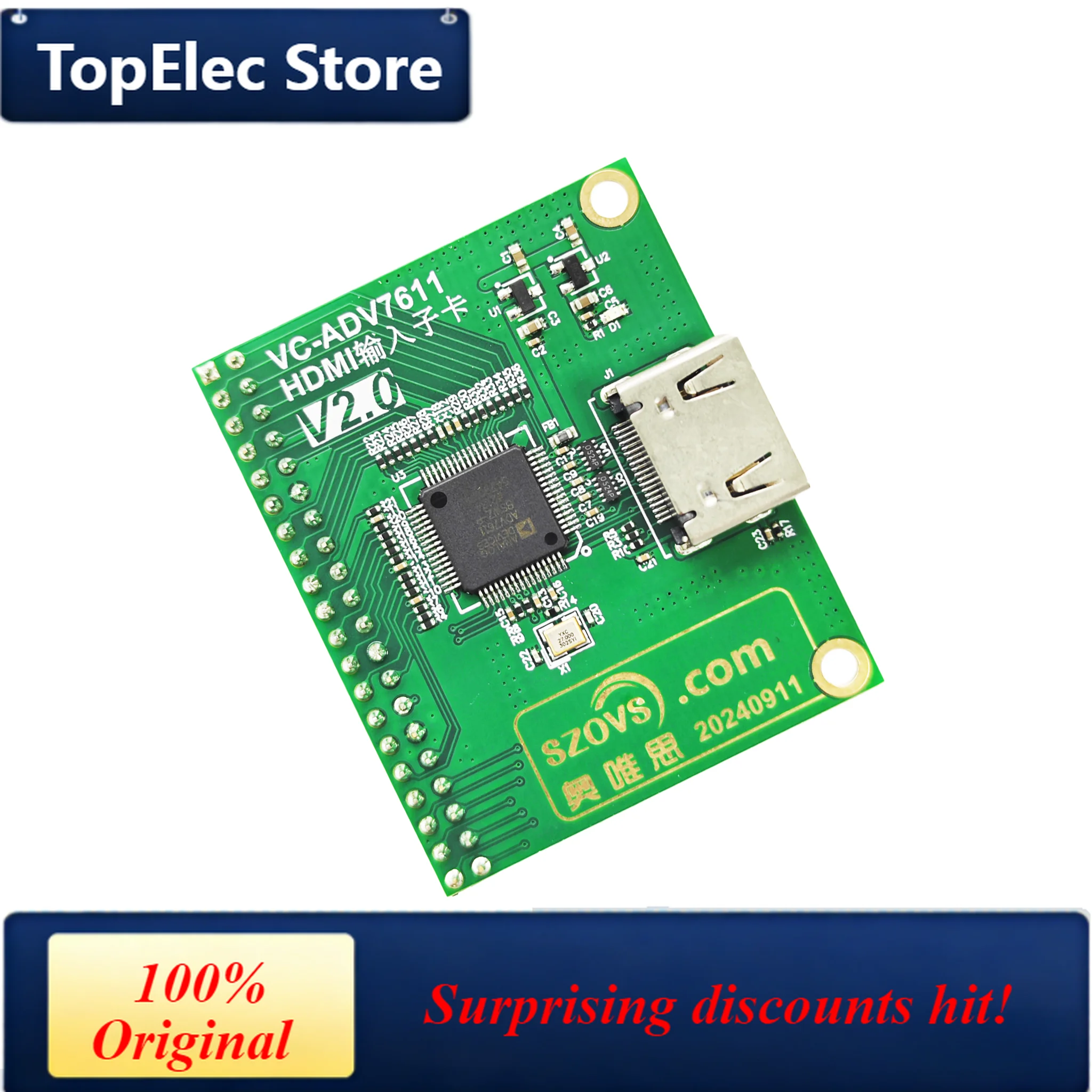 TopElec Adv7611 Module Input Sub-card Supports Rgb Yuv Bt656 To Provide Fpga Input Engineering