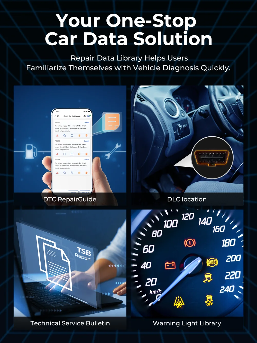 TOPDON TopScan Lite escáner herramienta de diagnóstico inteligente guía de reparación DTC Bluetooth OBD2 lector de código sistema completo prueba