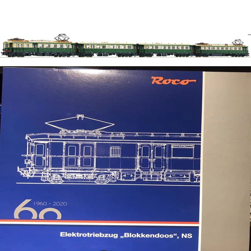 ROCO Zug Modell 72064/72065 HO 1/87 Dutch Passagier Zug NS Schiene Auto Simulation Hot Wheels Schwungrad