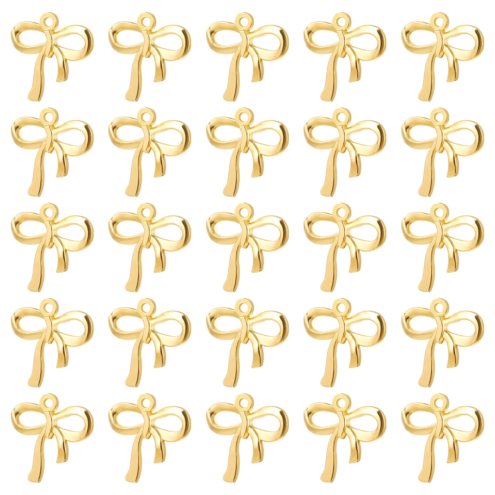 100 Pcs Bowknot DIY Material Charm Decorative Accessories Charms for Jewellery Making