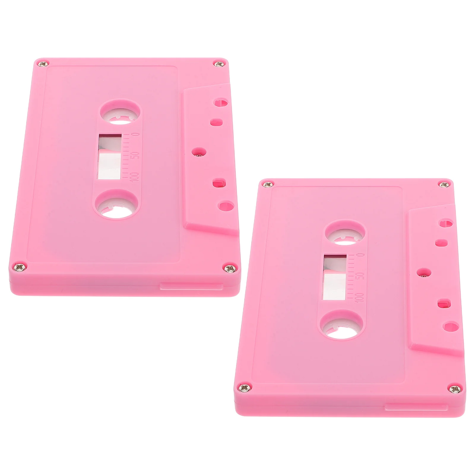 

2Pcs Retro Colorful Cassette Tape Decor Blank Audio Cassettes Versatile Decoration Bookshelves Desks Music Theme
