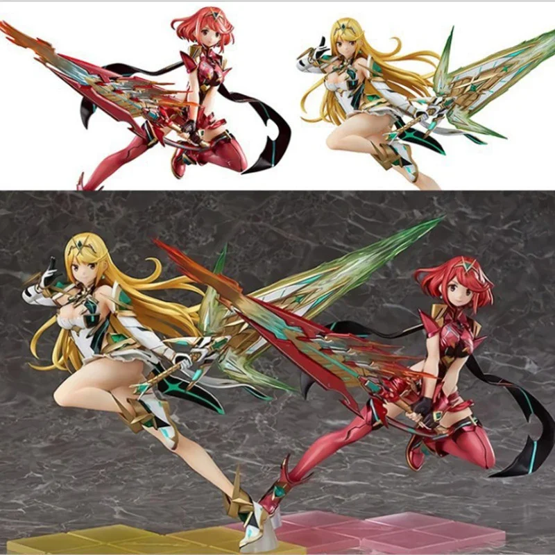 Xenoblade 2 Chronicles Anime Figure Mythra Pyra Action Figures Anime Figure Statue Ornaments Toy Collectible Model Children Toys