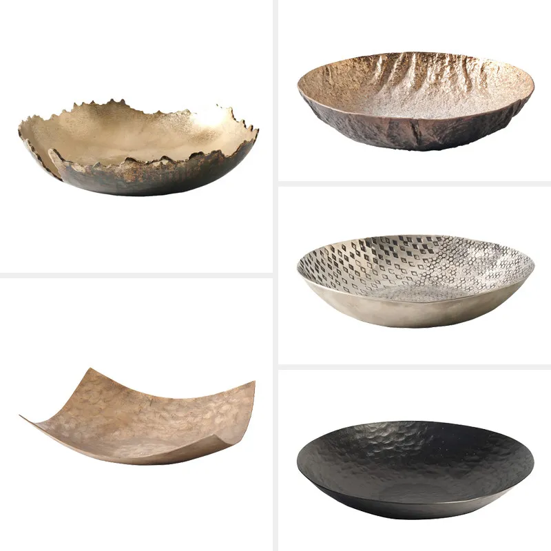 

Modern light luxury oval decorative tray model house creative home dining table coffee table fruit plate storage plate ornament