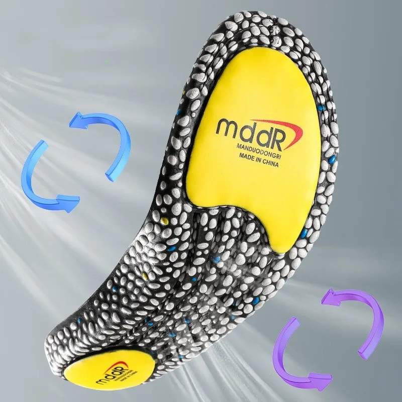 Insoles Sports Leisure Sweat-absorbent High Elastic Shock Absorbent Bacteria Anti-odor Breathable Insoles