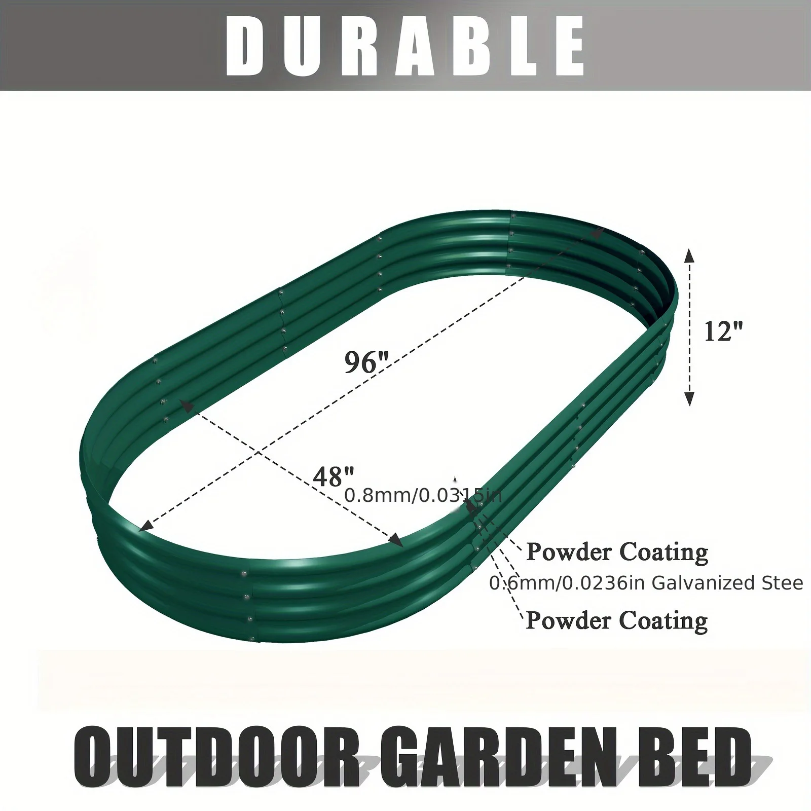 Galvanized Metal Raised Garden Bed 2Pack/ 4 Pack/ 6Pack/ 8