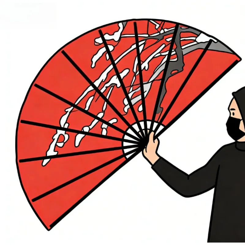 

Волшебный реквизит для фанатов Jumbo Plum Blossom — складной большой веерный сценический фокус для профессионального выступления фокусника