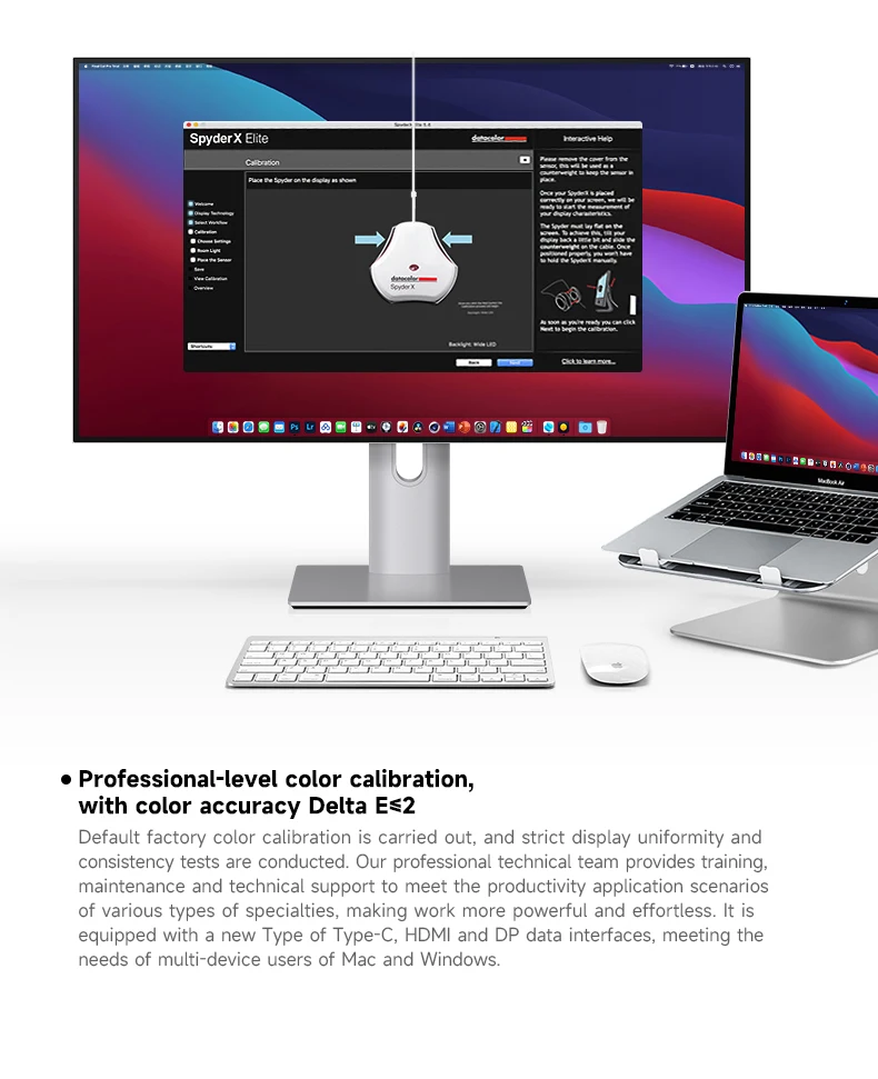 60Hz 27" 4K Nano IPS Display 2ms GTG 400cd/m2 Brilho |   HDMI/DP/USB-C |   para Designers Gamers Corpo de material metálico em liga