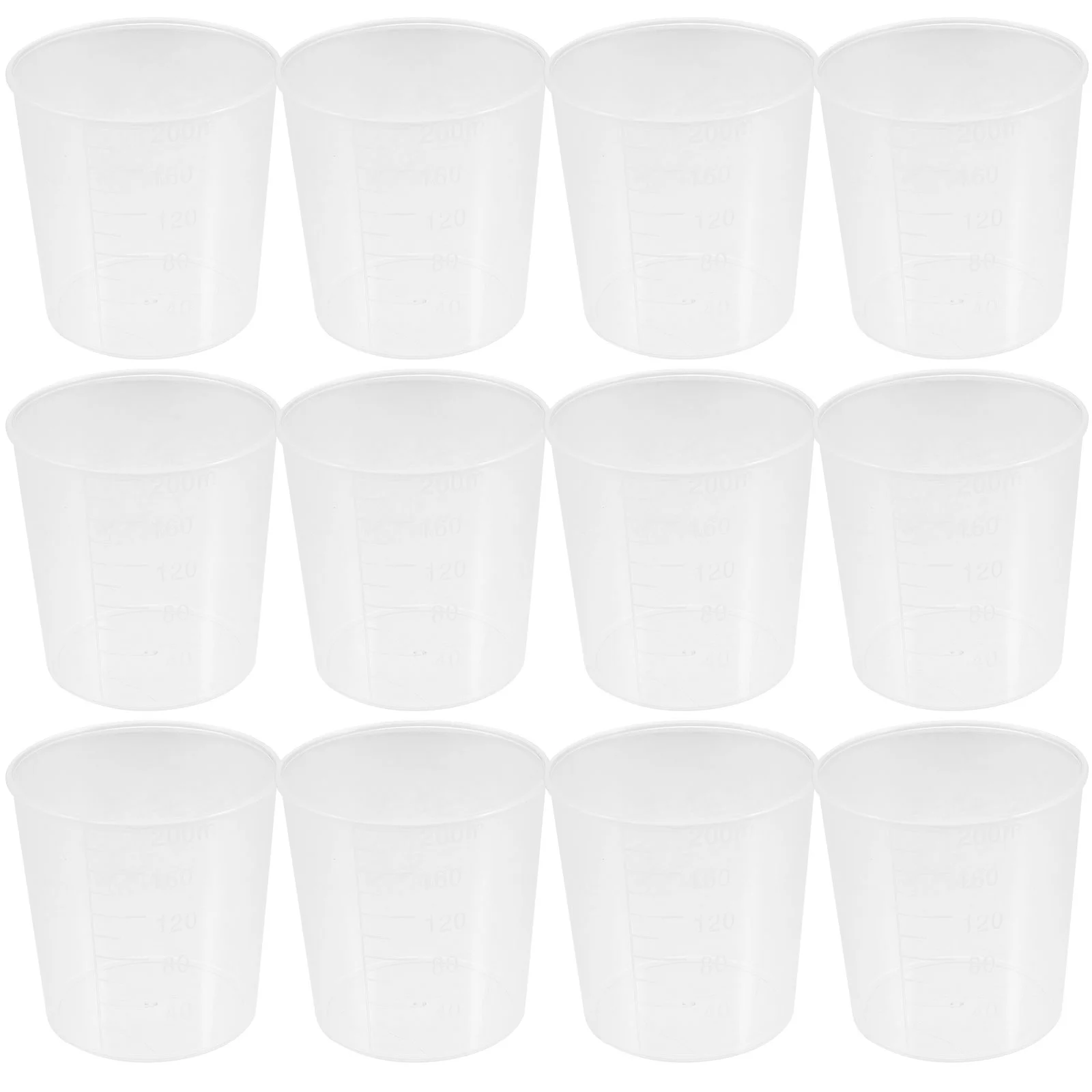 20 Pcs Measuring Cup Scale Cups Clear Paint Mixing Epoxy Liquid Laboratory Sample Container Graduated