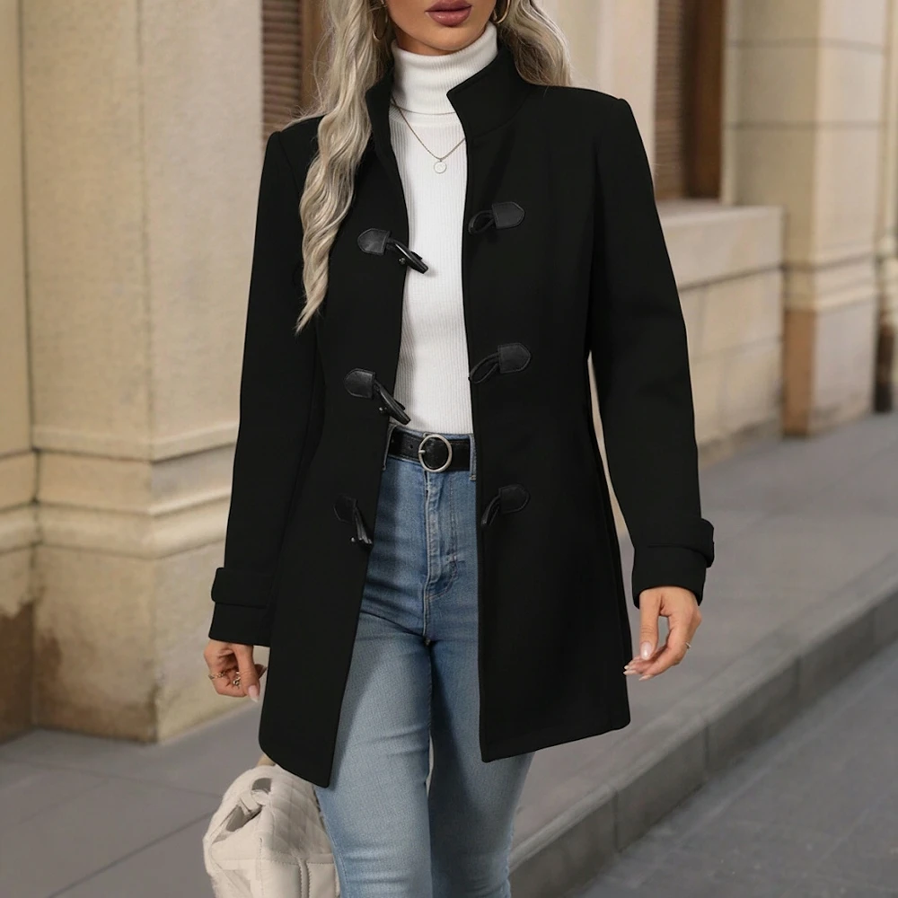 

Casual Woolen Coat Winter Fashion Women's Outerwear Comfortable Fit Stylish Trendy Streetwear No Decoration