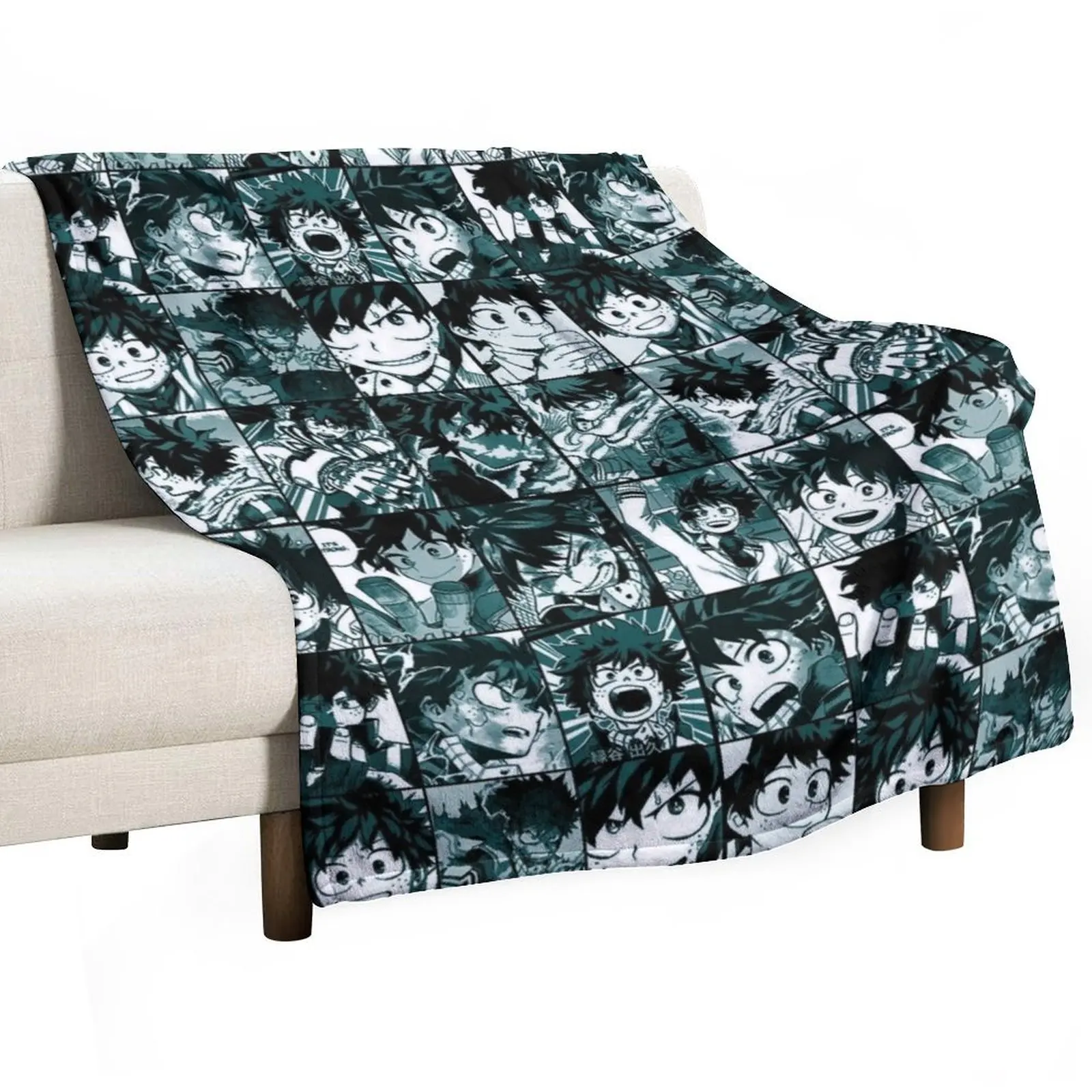 

deku hero manga panel collage 2 Throw Blanket Kid'S for sofa For Baby decorative Blankets