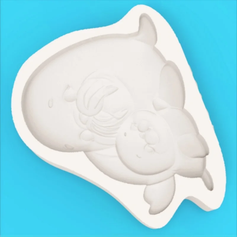 Arctic Walrus Parent-Child Mold, Cute Design with Whiskers and Fangs, Polar Theme Fondant Chocolate Making Silicone Mold - view 5