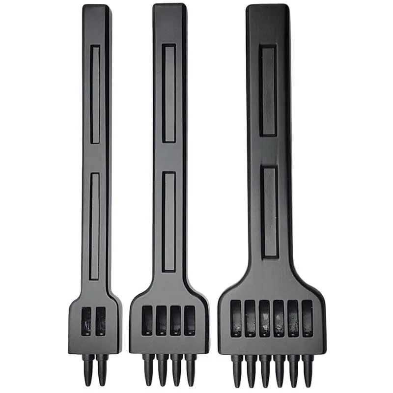 1 pz 4/5/6mm in pelle nera foro tondo strumento di perforazione di fila fai da te rotondo punzone cucito intaglio lavoro sella Set muslimc.