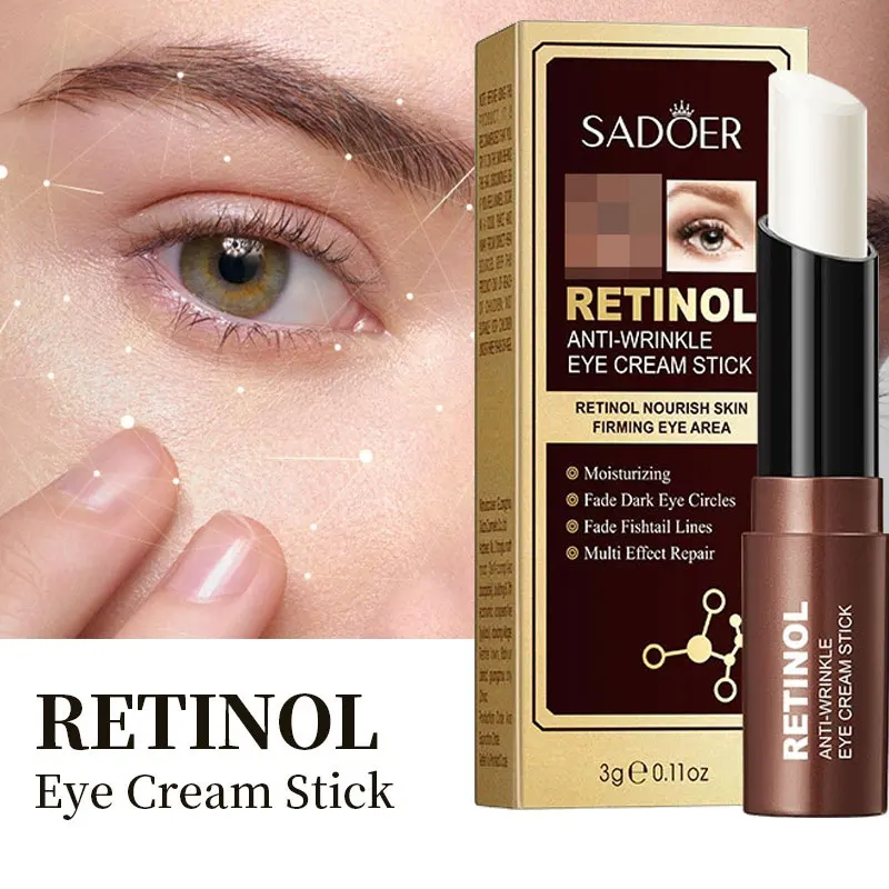 Retinol Eye Cream Stick Removing Anti Dark Circles Under The Eyes Moisturizing Firming Eyes Brighten Eye Skin Care Products