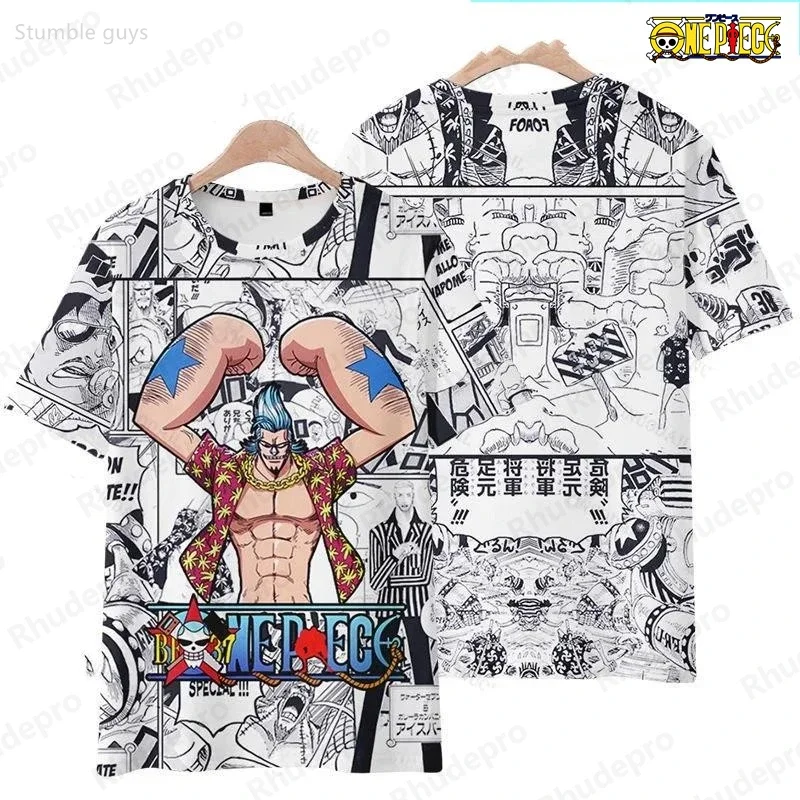 Summer Men One Piece T-Shirt Robin Flower Fruit Jersey Casual Boys Clothes Girls Short Sleeve Play Wear Tops