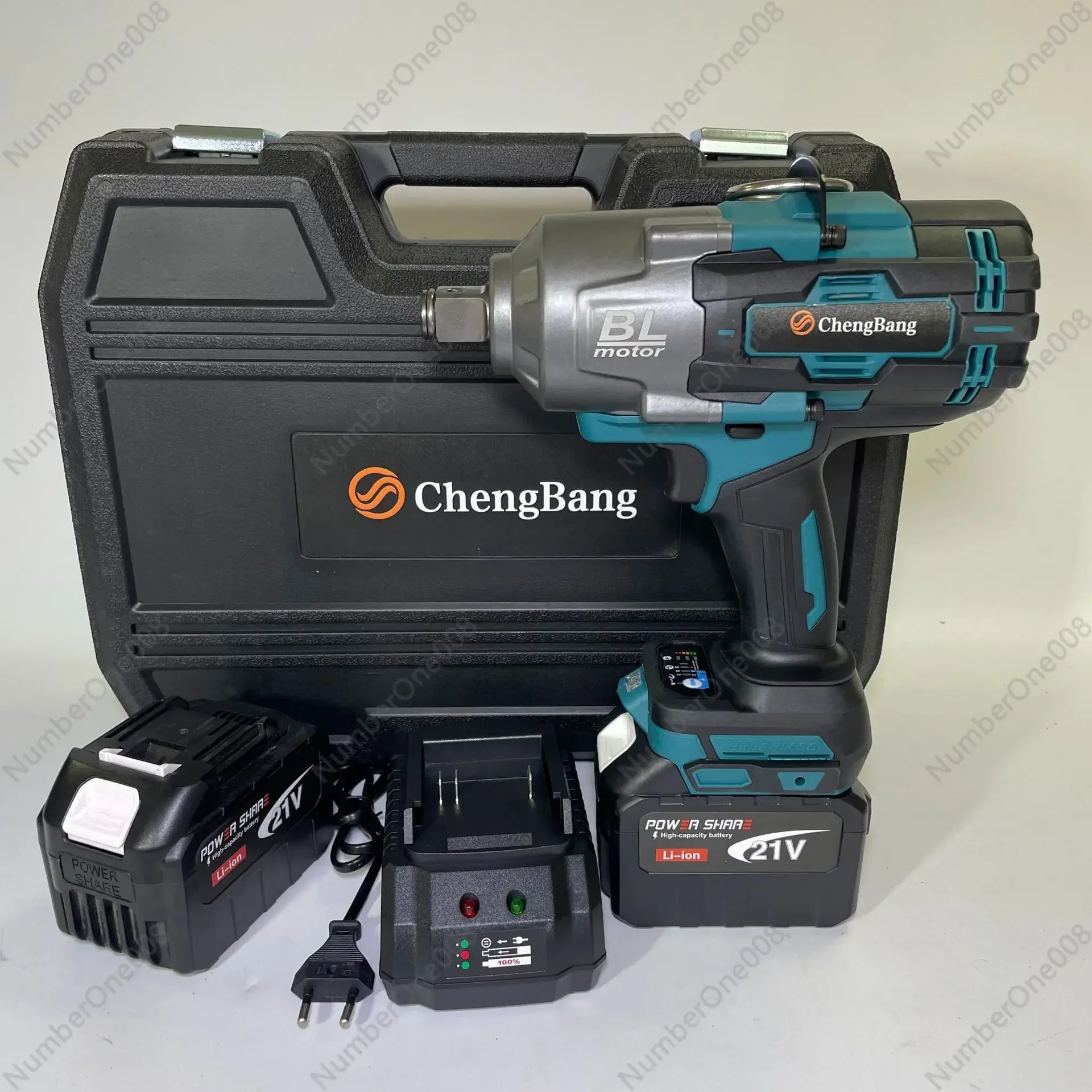 3/4 axis lithium battery brushless impact electric wrench 2406S-2000N + 15 string battery pack