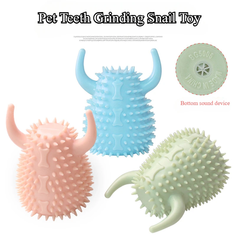 

Bite Resistant Toothed Dog Chewing Toy Interactive Teeth Grinding Sound Resistant Pet Soothing Toy