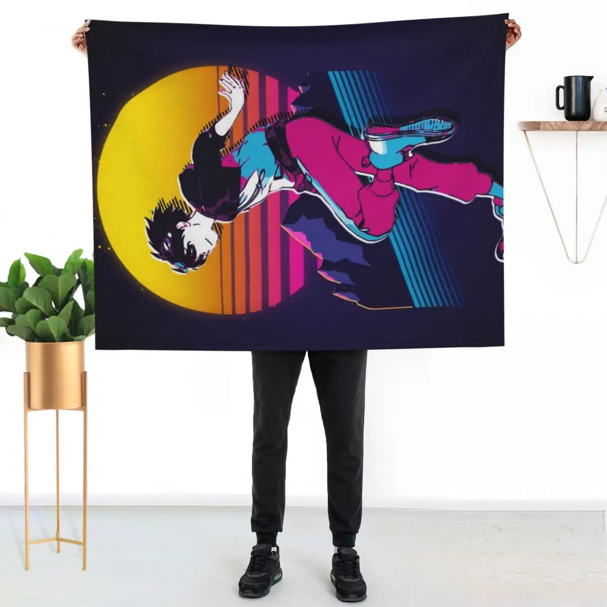 Digimon Survive - Takuma *80s retro* Throw Blanket Summer Polar cosplay anime Flannel Personalized Gift Blankets