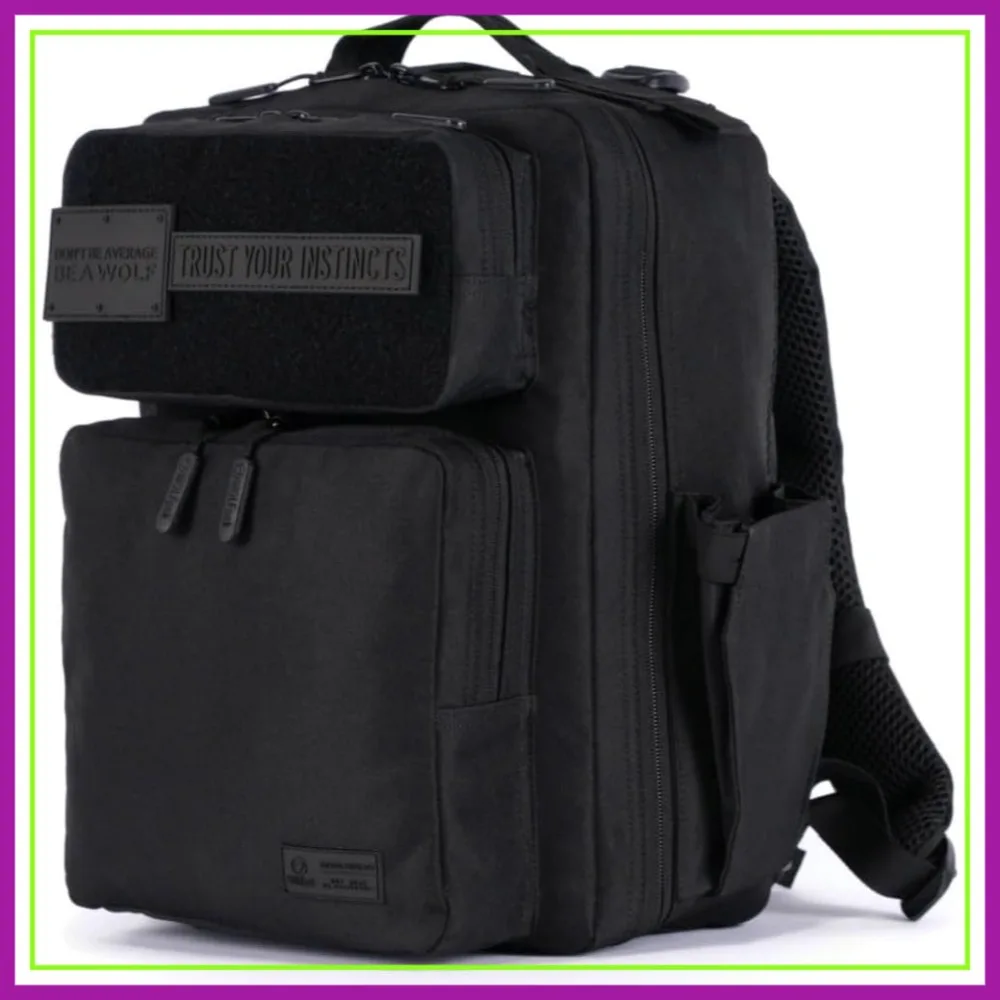 

15L Slim Tactical Gym Backpack -Durable 1000D Waterproof Oxford Material,Minimalist Daypack with Laptop Pocket &Dual Cup Holders