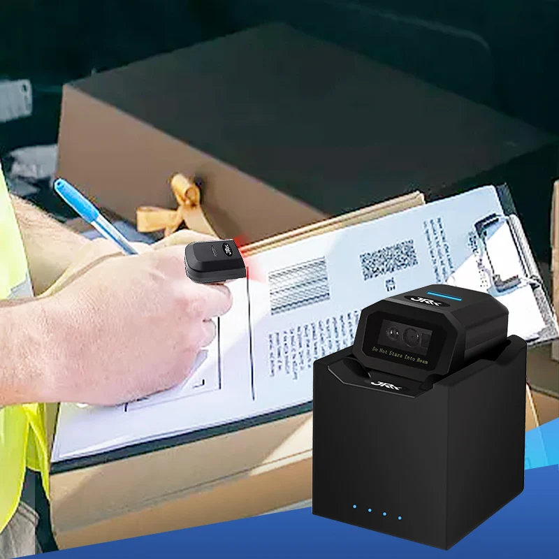 

Беспроводной 1D-сканер штрих-кодов Z38 с кольцевым держателем, зарядной базой и высокой скоростью сканирования, Bluetooth