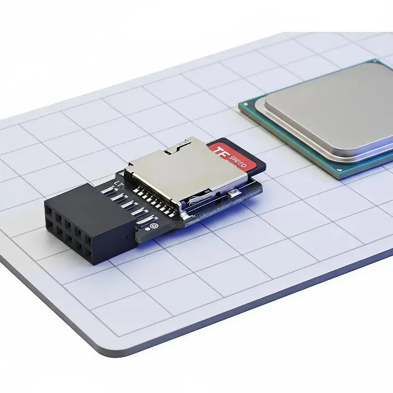 USB2.0 9Pin Header TF Card Reader Riser Board Internal Mini Card Converter Adapter Desktop PC Motherboard Hardware Accessories