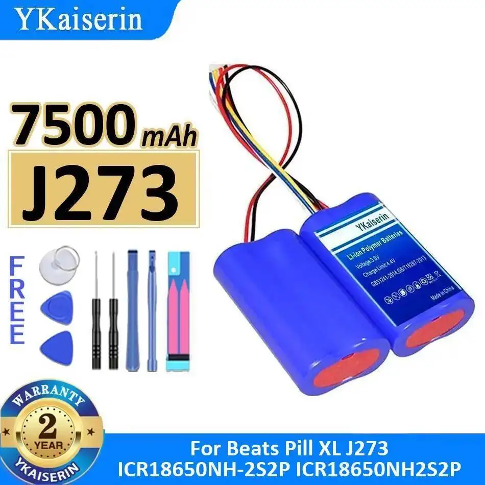 

Reliable Replacement 7500Mah For Beats Pill XL J273 ICR18650NH-2S2P Speaker High Capacity Portable Battery