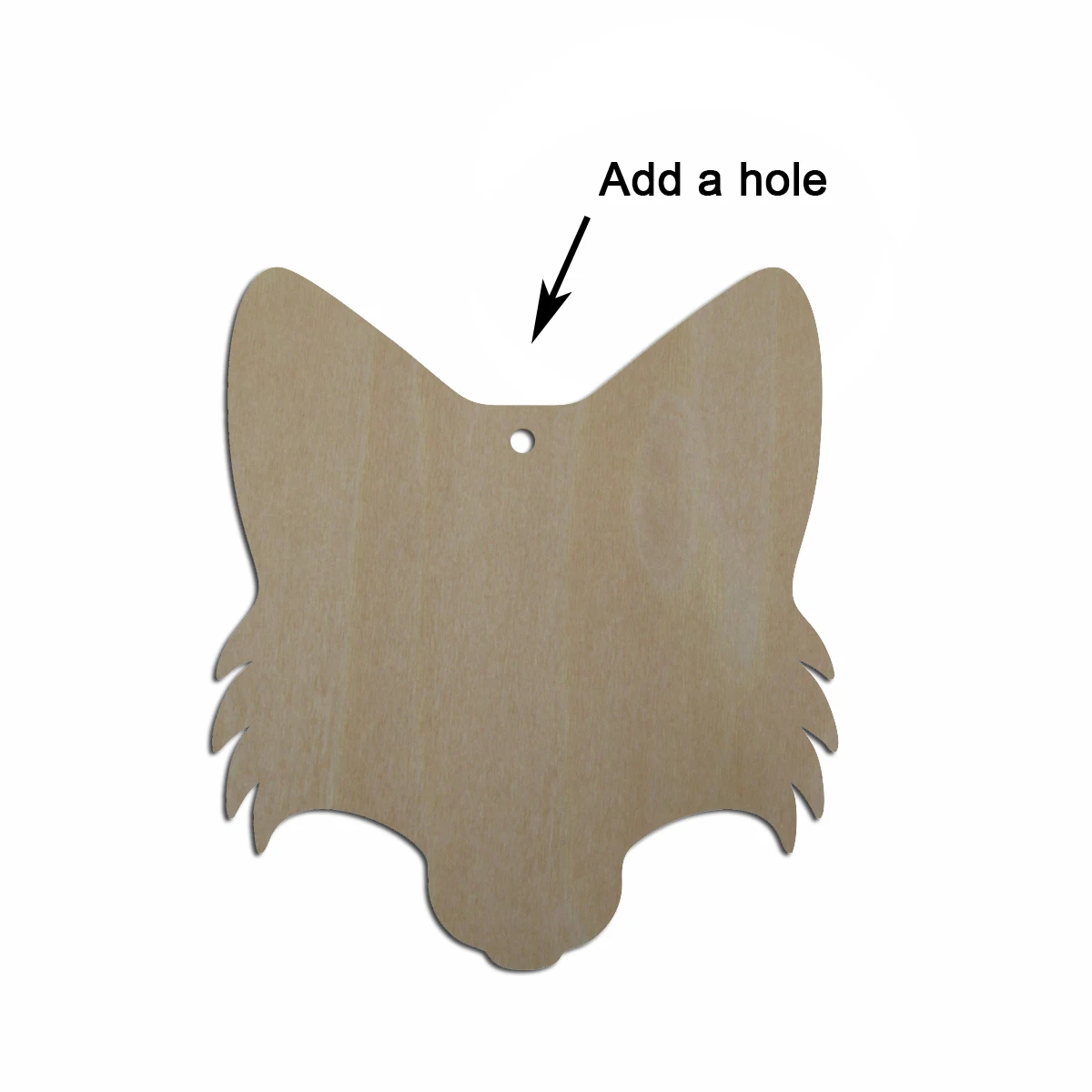 Fox Head Unfinished Blank Wild Animal Wooden Shape Cutout For Scrapbook DIY project Party Supplies