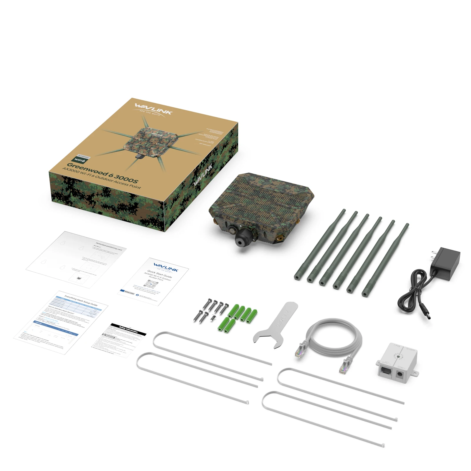 WAVLINK WiFi6 AX3000 5G屋外AP 防水屋外Wi-Fiルーター 広範囲Wi-Fi