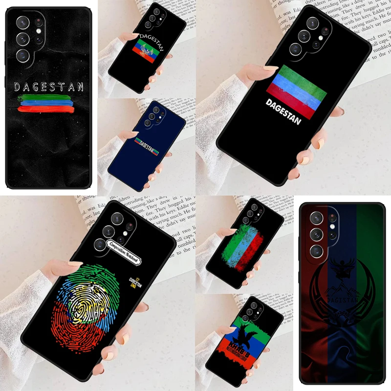 Dagestan Flag Coat Of Arms Phone Case For Samsung Galaxy S24 S23 S22 S21 Ultra S10 Note 10 Pro S20 Plus FE S9 S8 Cover