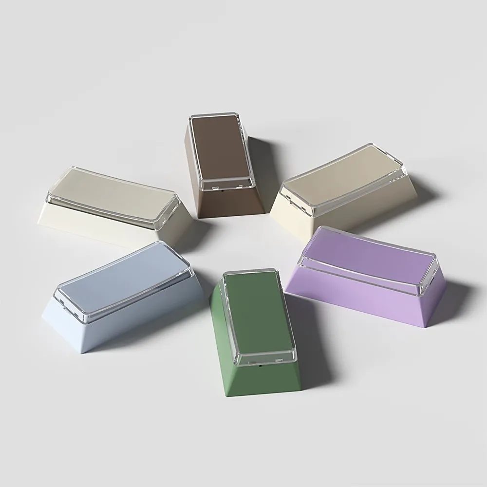 1 Piece Macaron Color 2U 2.0X Keycap PBT+PC Blank Cherry Profile R4 Height Key Cap For MX Switch Keyboard Backspace