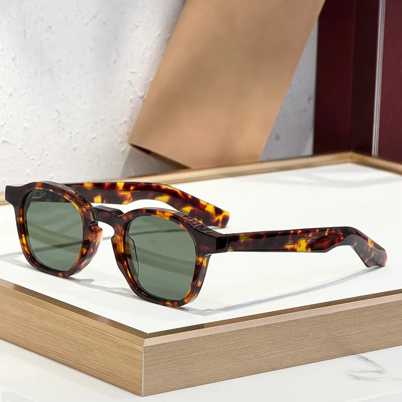 

ZEPHIRIN Vintage Craft Oval Tortoise Sunglasses for Male 2026 New Arrive Luxury Top Quality Thick Acetate Solar Glasses UV4