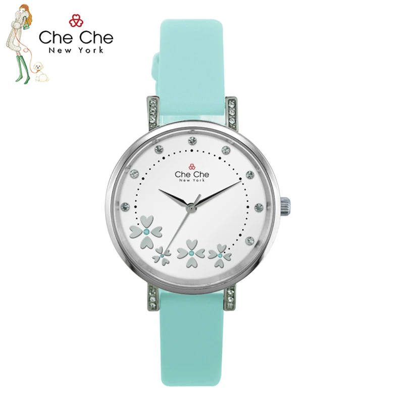 

CHE CHE CC039 watch for women niche luxury ultra-thin belt watches fashion flower emale quartz cherry blossom cute small fresh