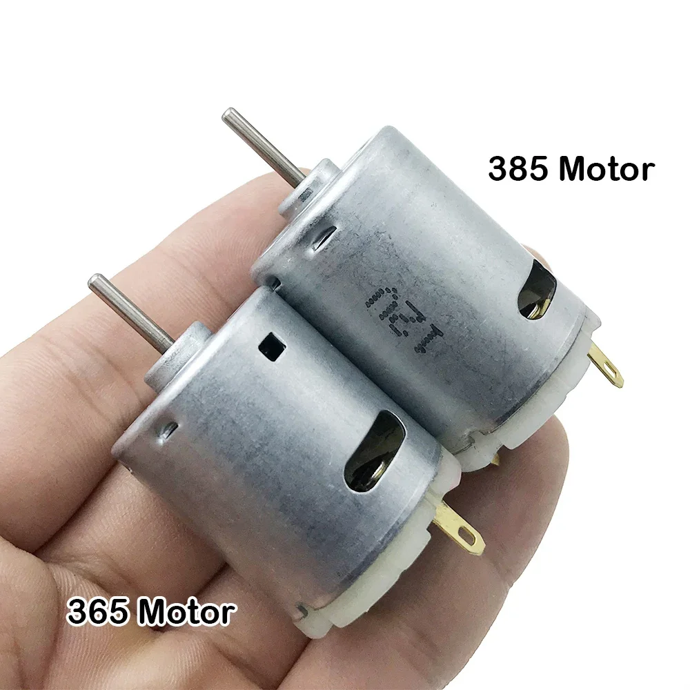 1PCS Mini 365 / 385 Motor Large Torque DC 12V 11600RPM/10000RPM High Speed Motor Hot Air Gun/Small Electric Drill Motor Handmade