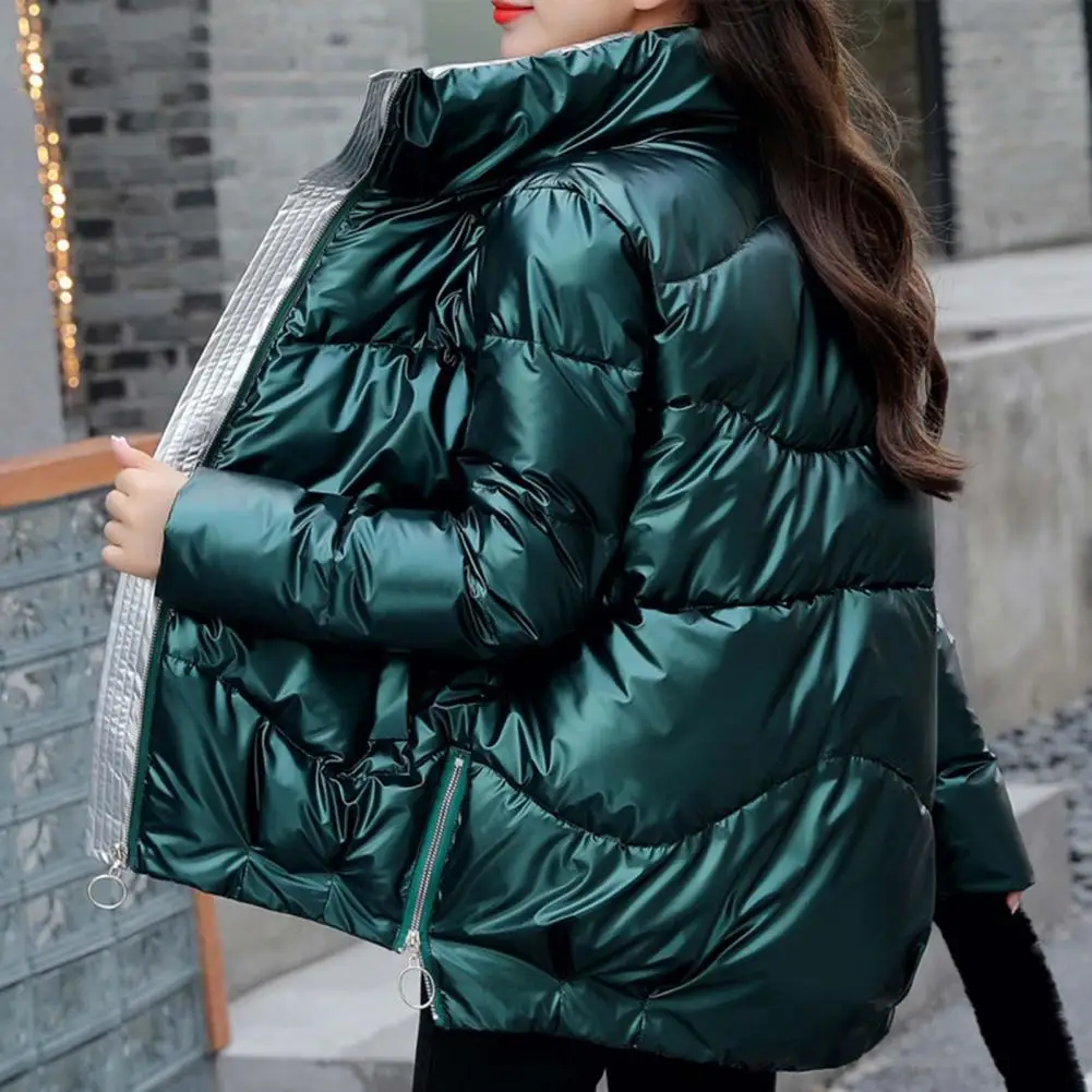 2023 New Down Cotton Coat Bright Face Short Jacket Autumn/Winter Korean Edition Plus Size Loose Cotton Coat Women\'s Coat