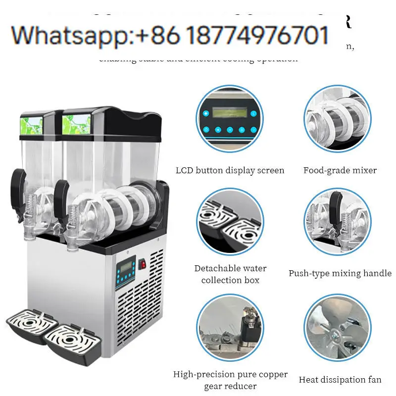 

Factory Price Countertop Electric Beverage Dispenser, Stainless Steel Slush Machine, Electric Frozen Drink Slush Maker.