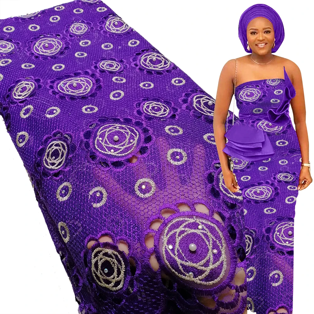 

Bestway New African Lace Fabric 2024 High Quality Nigerian Women Party Dress Stone Embroidery French Tulle LaceMaterials