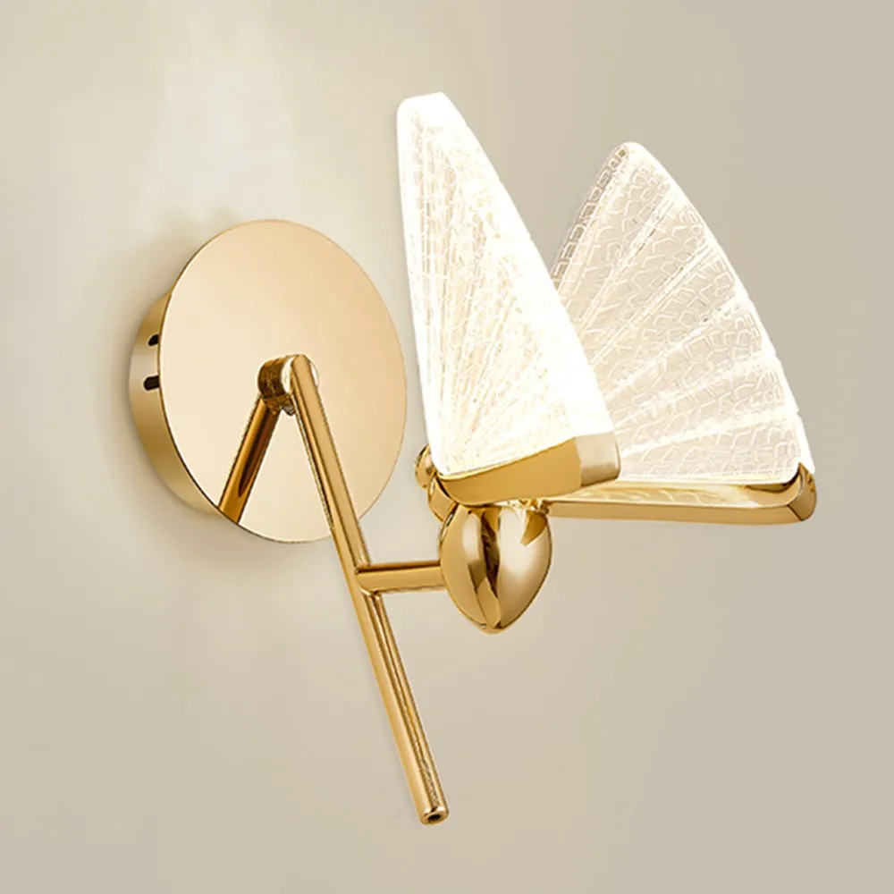 

Современный минималистичный настенный светильник, бра в виде бабочки для спальни, гостиной, дивана, лампа