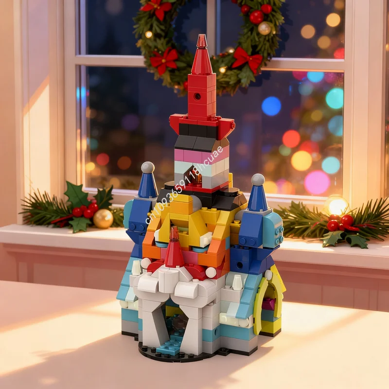 

403 детали MOC Космическая церковь, классическая модель, конструктор, архитектурный набор, развивающая игрушка, креативный подарок на Рождество для детей