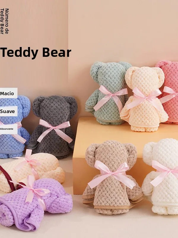 serviette-coralline-taille-moyenne-30-40cm-ours-cartoon-pour-cadeaux-d'entreprise-anniversaire-usage-domestique-tissu-tricote-non-usage-special-cosme