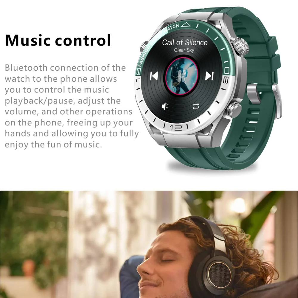 Men Smart Watch Outdoor Compass Waterproof Voice Assistant Watches NFC Map Navigation Sports Fitness Heart Rate New Smartwatch
