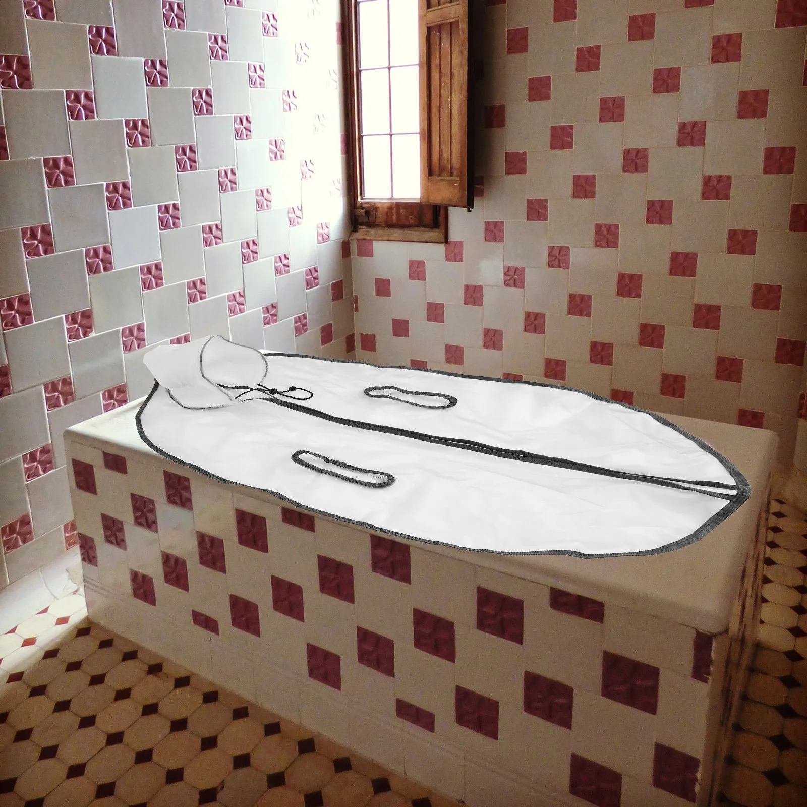 Folding Bathtub Cover Thermal Insulated Lid Foldable for Standard Soaking Tub Heat Preservation Spa Bath Time Saving Accessory