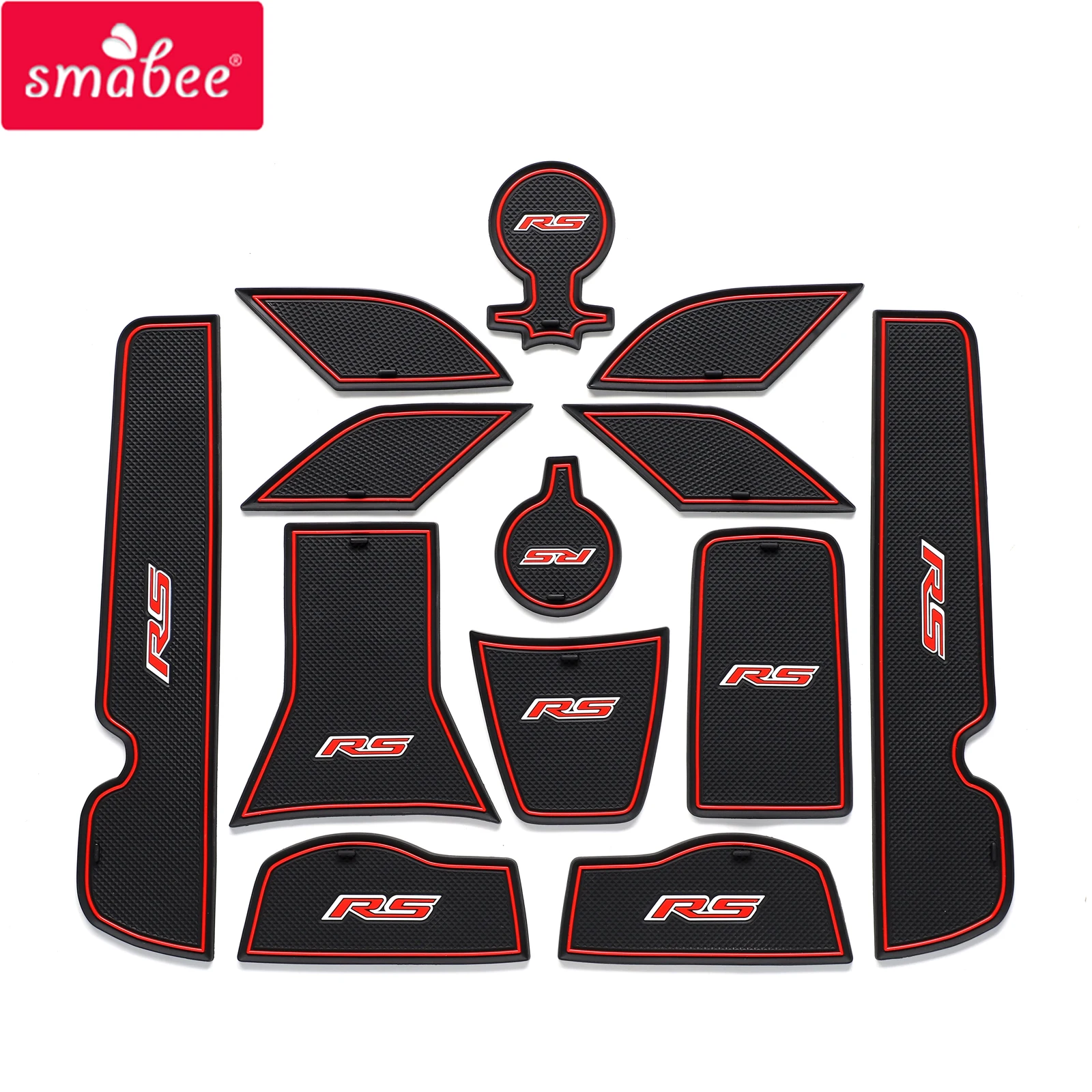 Smabee Gate Slot Mat Voor Chevrolet Trax 2024 Auto Anti-Slip Deur Groef Pad Cup Houder Interieur Accessoires Rubber Coaster