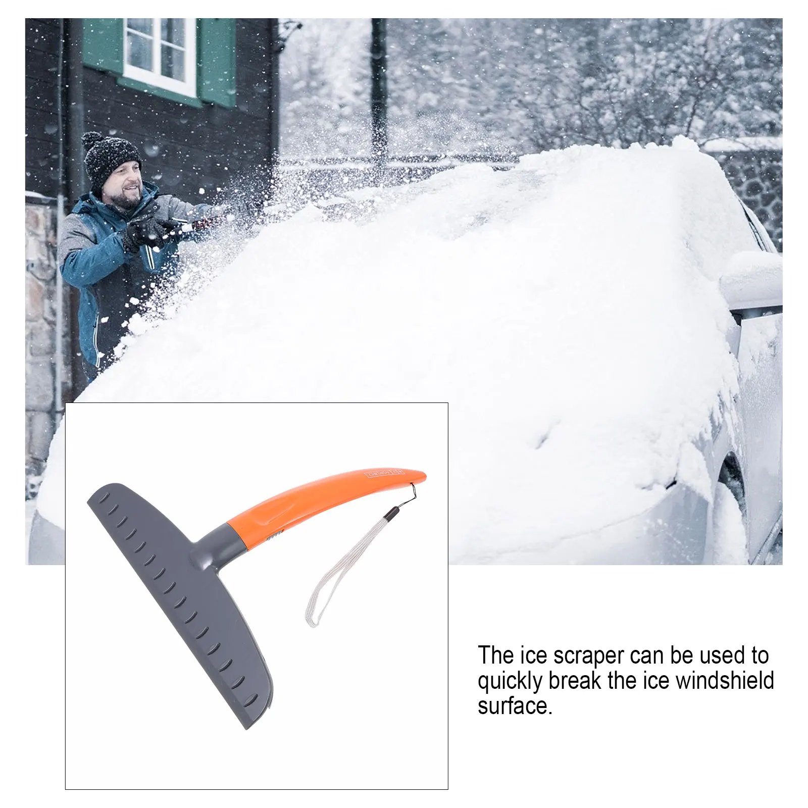 

Car Snow Shovel Ice Scraper Winter Detachable Tool ABS Lightweight Non scratch Snow Removal Utility
