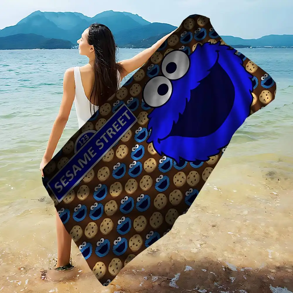 Cute S-Sesame Cookies S-Street Microfiber Blanket Beach Towels Oversized Printing Super Absorbent Pool Towel Blanket