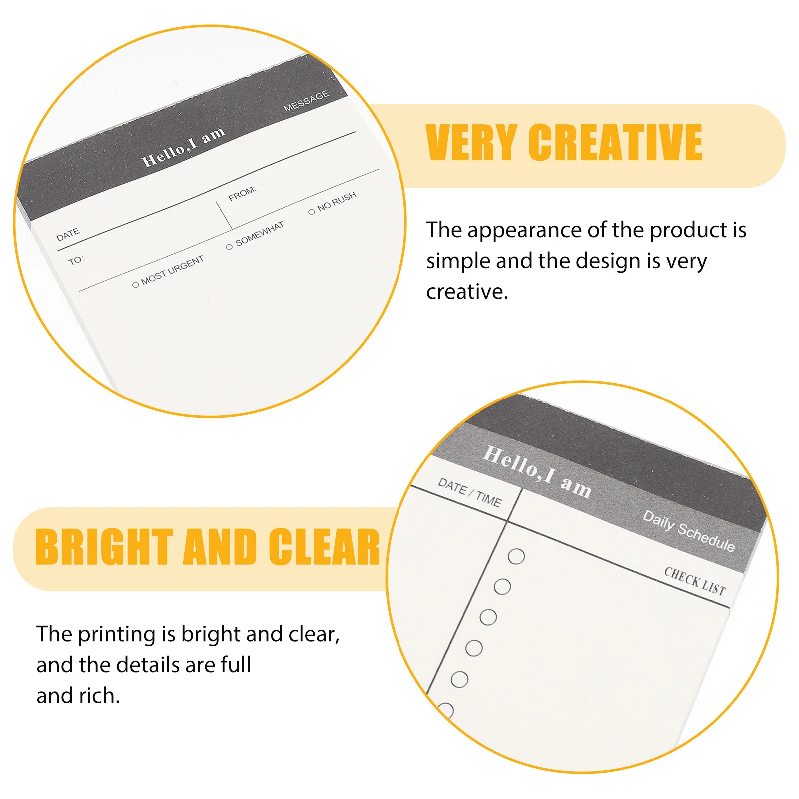 

8Pcs Daily Planner Notepads Creative Design Tearable Memo Pads for Home Office Schedule Book Note Pad Convenient Memo Pad