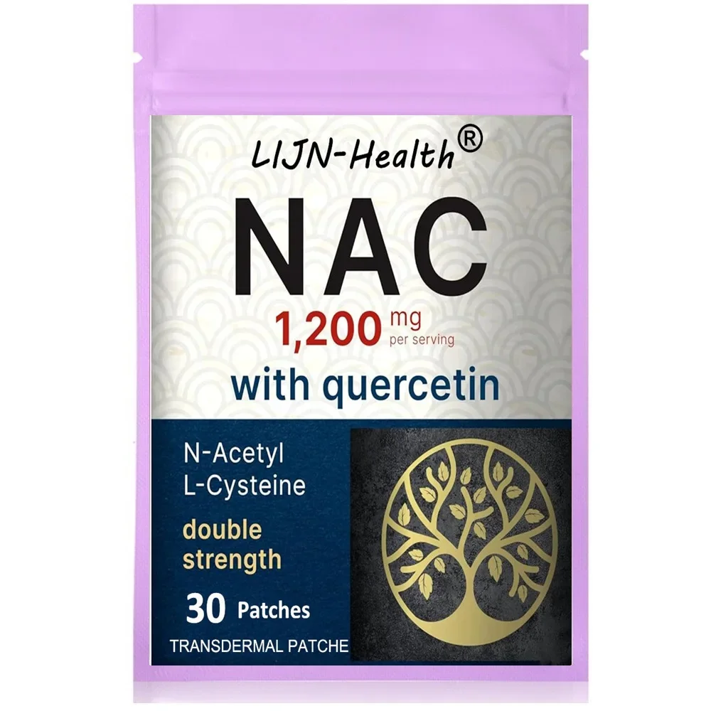 

NAC Transdermal Patches N-Acetyl Cysteine with Quercetin Support for Immune, Liver, & Lung Health 30 Patches