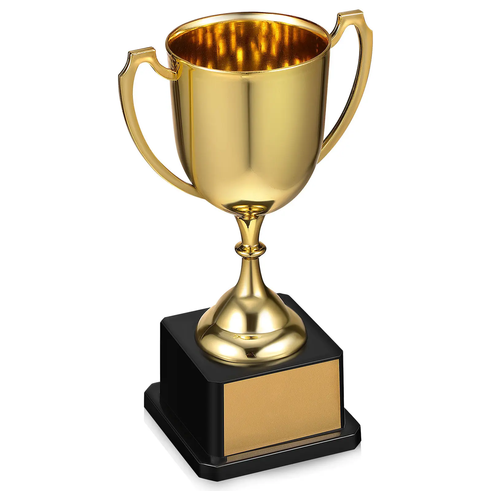 Plastic Gold Trophy Award Cup Small Lightweight Base Design for Competition Sports Game Party Prize Plastic Trophy