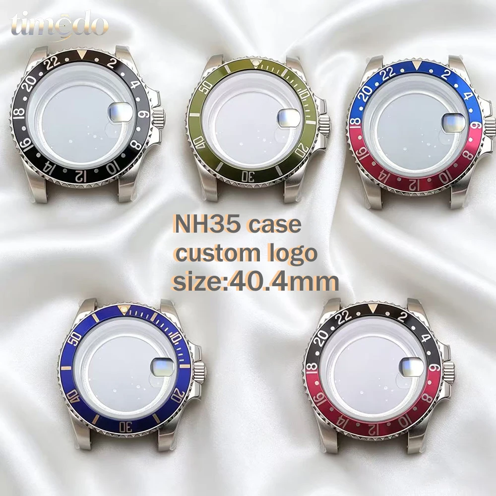 Stainless steel case NH35 case men's watch customized logo case suitable for NH35 movement watch accessories