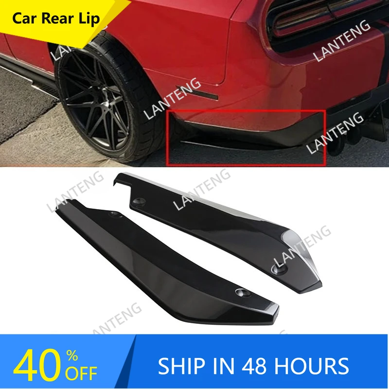 

Car Rear Bumper Side Diffuser Spoiler Lip Splitter Extensions For Challenger SXT SRT Corner Wrap Wing Canard Cover Body Kit