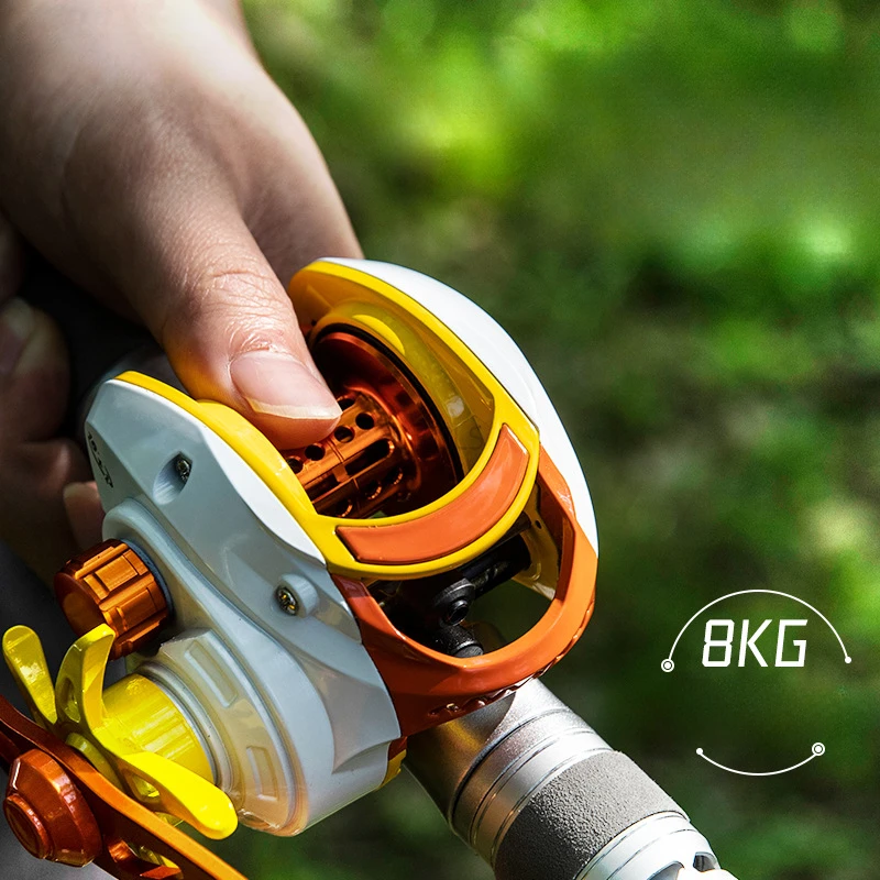 

Baitcasting Fishing Reel Magnetic Braking System 7.2:1 Gear Ratio 8KG Max Drag 9+1bb High Speed Metal Fishing Reel Bass Fishing