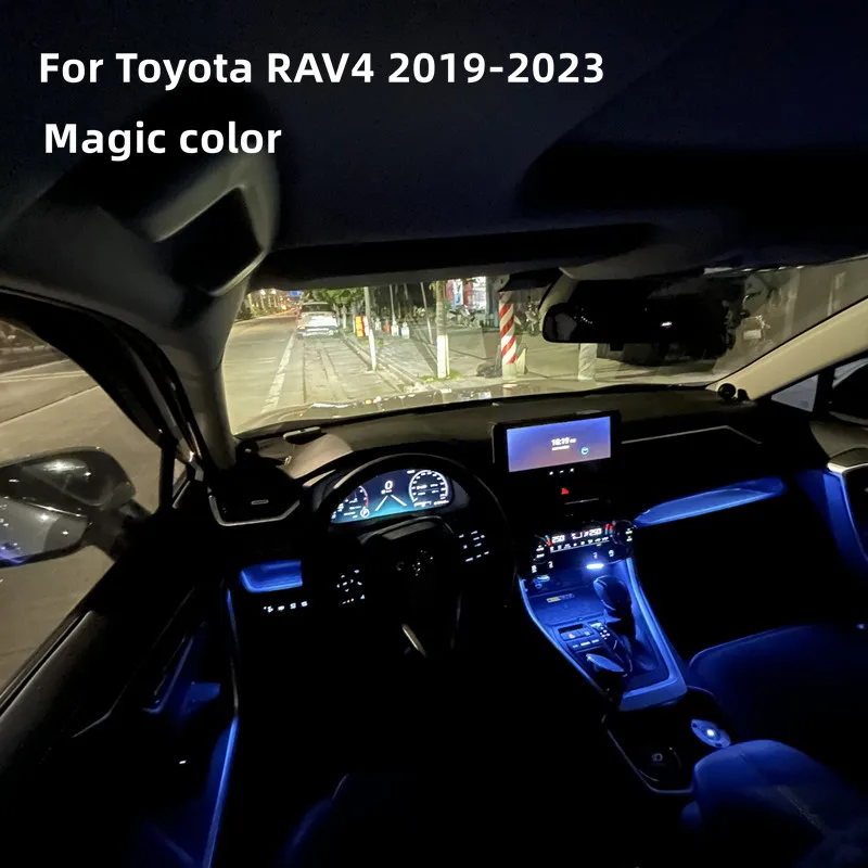 

Car LED Atmosphere Light Central Console Interior Ambient Lamp Main Drive Copilot Decor For Toyota RAV4 2019-2023 Accessory